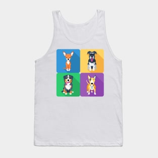 dog icon flat design Tank Top